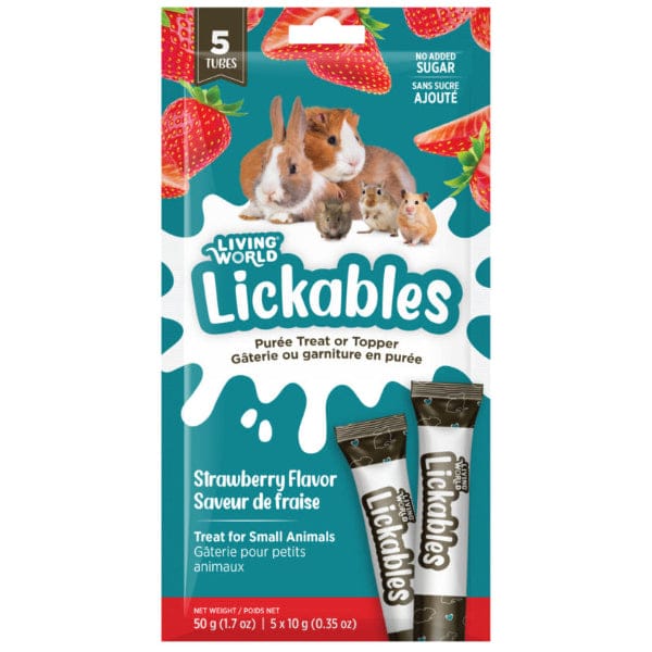Living World Lickables Small Animal Treat - Strawberry