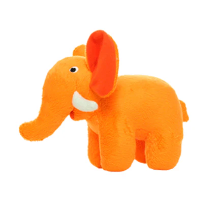 Tuffy Mighty Safari Jr. Orange Elephant Dog Toy - Image 2