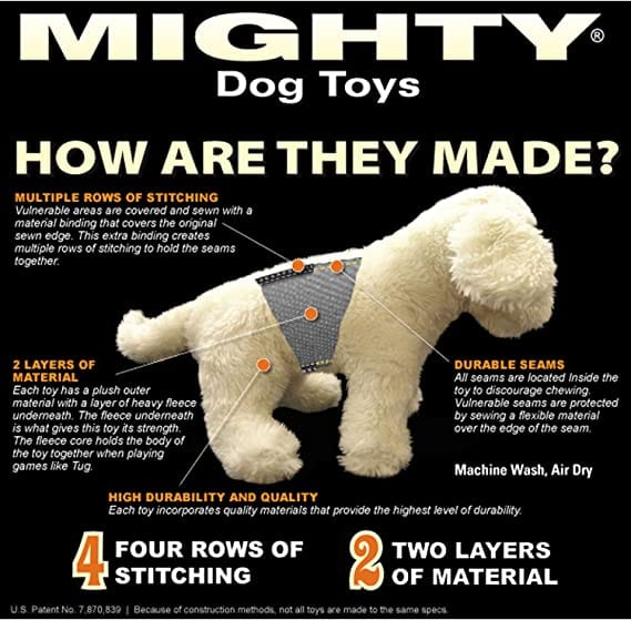 Tuffy Mighty Safari Jr. Orange Elephant Dog Toy - Image 4