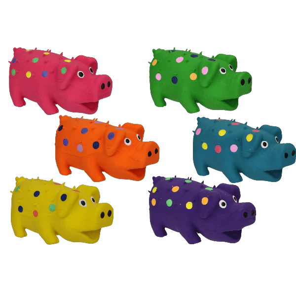 Multipet Globlets Mini Pig Latex Dog Toy - Image 3