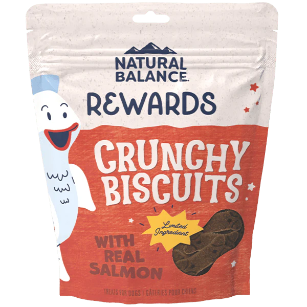 Natural Balance Crunchy Biscuits With Real Salmon Recipe Dog Treats, 14oz