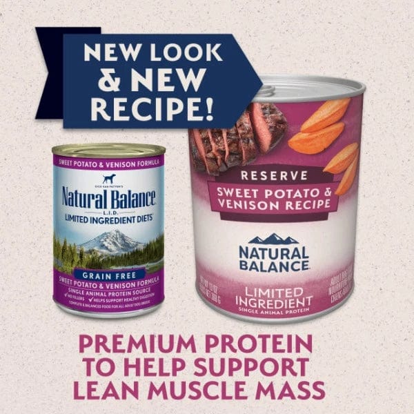 Natural Balance Reserve Limited Ingredient Sweet Potato & Venison Recipe Canned Dog Food - Image 2