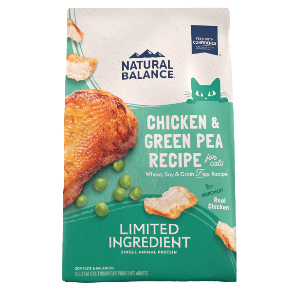 Natural Balance Limited Ingredient Grain Free Chicken & Green Pea Recipe Dry Cat Food, 10lb