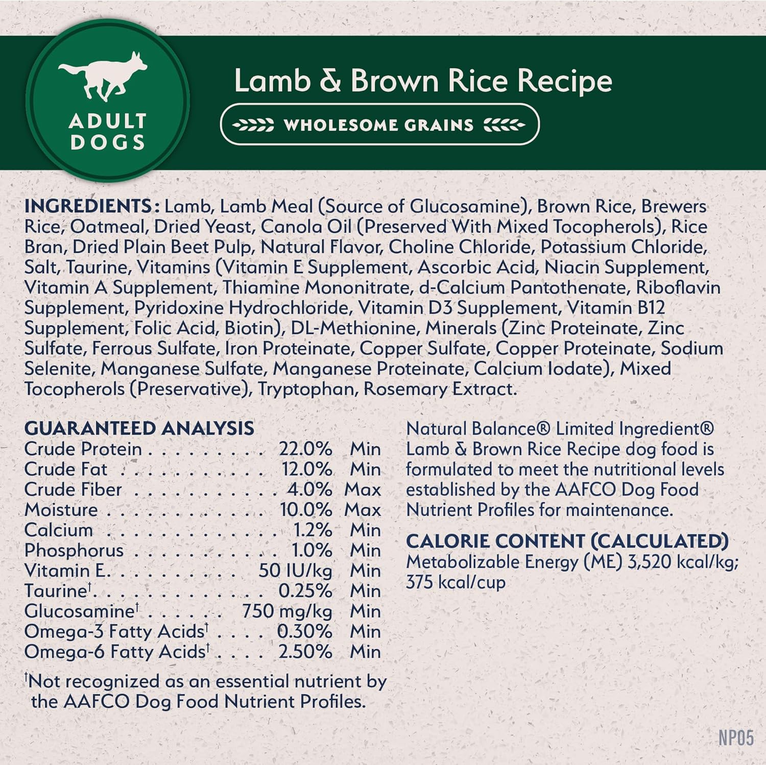 Natural Balance Limited Ingredient Lamb & Brown Rice Recipe Dry Dog Food - Image 7