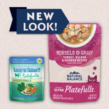 Natural Balance Platefulls Turkey, Salmon & Chicken Recipe Morsels in Gravy Soft Cat Food Pouch - Image 2