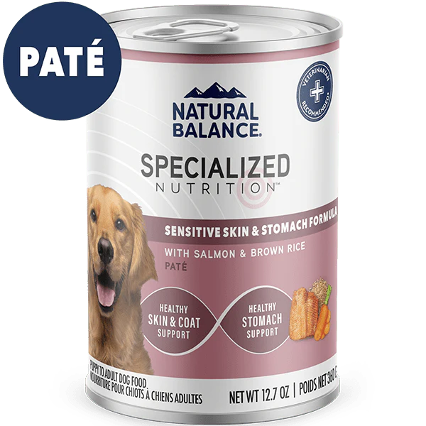 Natural Balance Specialized Nutrition Sensitive Skin & Stomach Pate Canned Dog Food