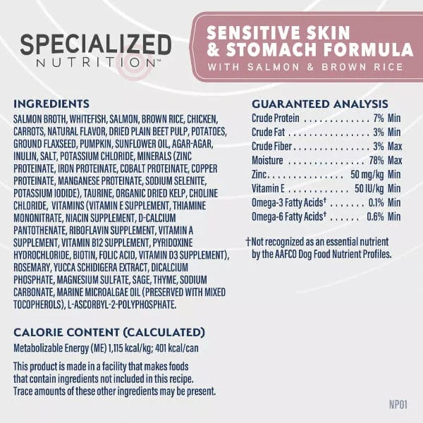 Natural Balance Specialized Nutrition Sensitive Skin & Stomach Pate Canned Dog Food - Image 5