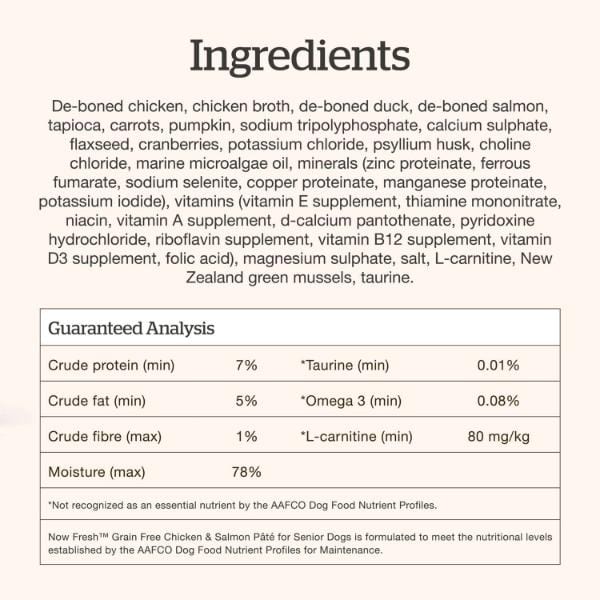 Now Fresh Chicken & Salmon Pâté Grain-Free Wet Senior Dog Food - Image 6