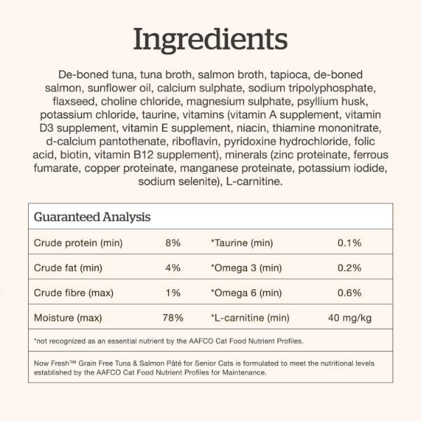 Now Fresh Tuna & Salmon Pâté Grain-Free Wet Senior Cat Food - Image 6