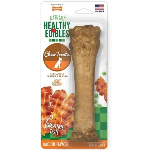 Nylabone Healthy Edibles Bacon Flavour Wolf Dog Chew - Image 7