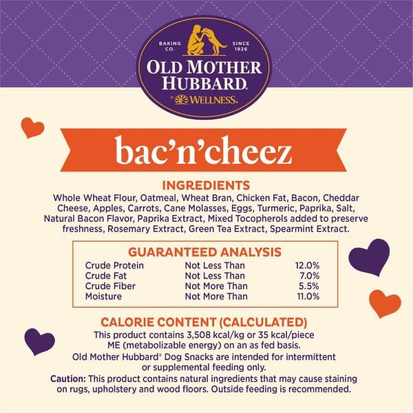 Wellness Old Mother Hubbard Bac'N'Cheese Oven-Baked Dog Biscuits; Small - Image 6
