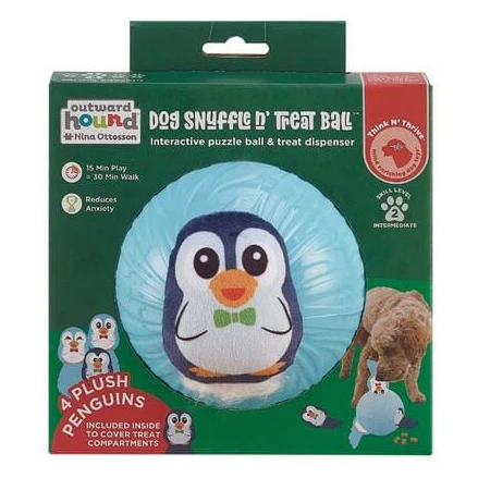 Outward Hound Snuffle N' Treat Ball Holiday Puzzle Dog Toy - Image 7