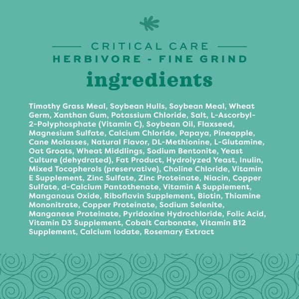 Oxbow Critical Care Herbivore; Fine Grind Papaya - Image 4