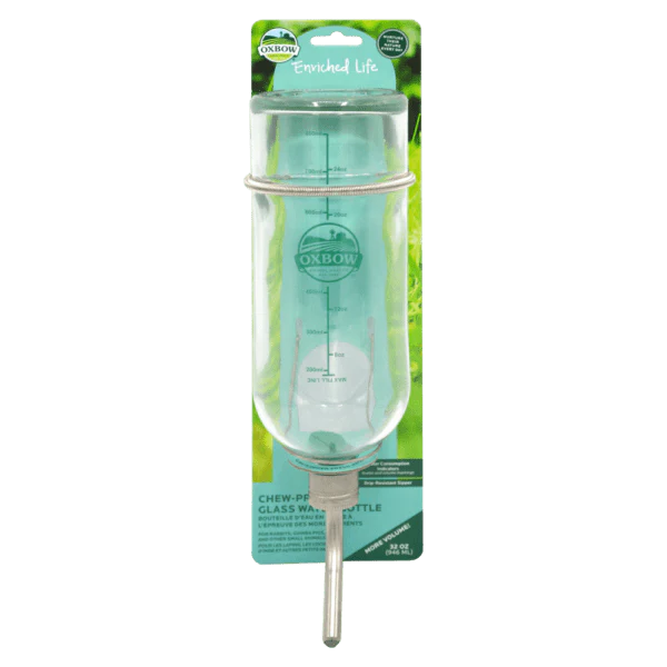 Oxbow Enriched Life - Chew Proof Glass Water Bottle