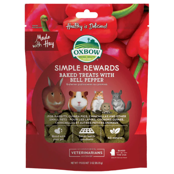 Oxbow Simple Rewards Baked Treats with Bell Peppers