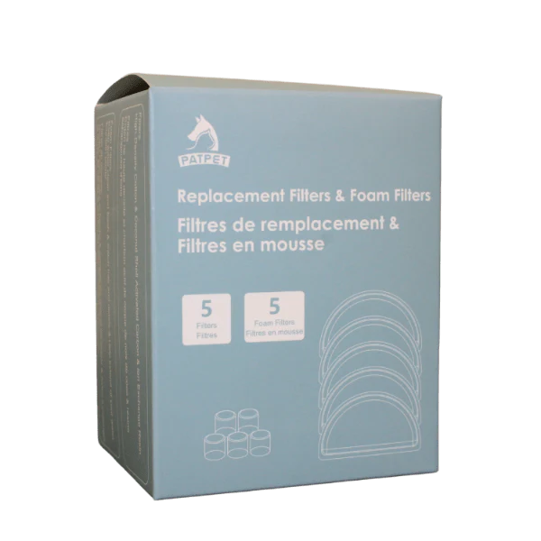 PATPET Automatic Motion Activated Replacement Filters & Foam Filters 5-Pack