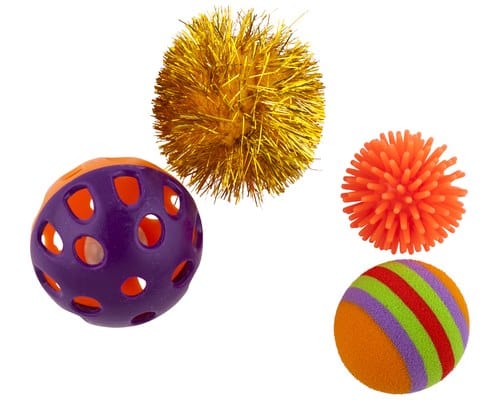 Pawise 4 Pack Assorted Balls Cat Toy - Image 3