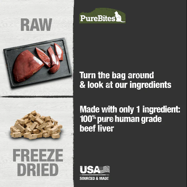PureBites Freeze Dried Beef Liver Cat Treat, 44g - Image 2