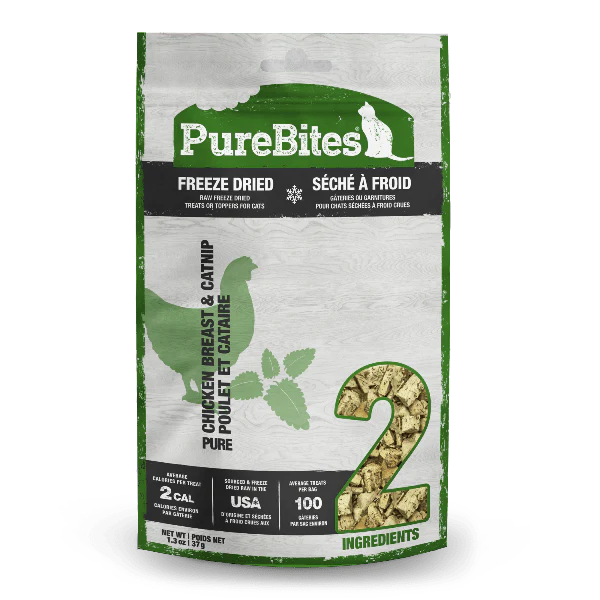 PureBites Freeze Dried Chicken Breast & Catnip Cat Treat, 37g