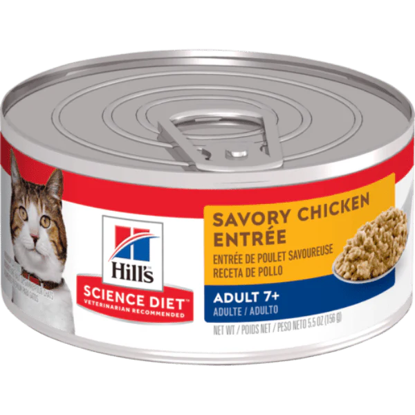 Science Diet Savory Chicken Entree Adult 7+ Canned Cat Food, 5.5oz