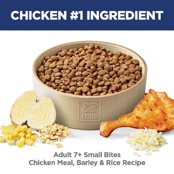 Science Diet Adult 7+ Small Bites Chicken Meal, Barley & Rice Recipe Dry Dog Food - Image 3