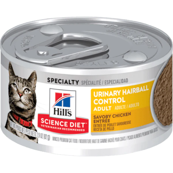 Science Diet Urinary Hairball Control Savory Chicken Entree Adult Canned Cat Food