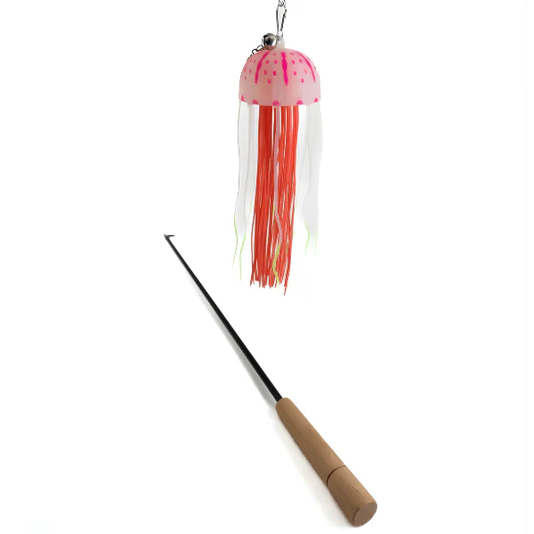 Silver Paw Silliez Silicone Interactive Jellyfish Wand Cat Toy