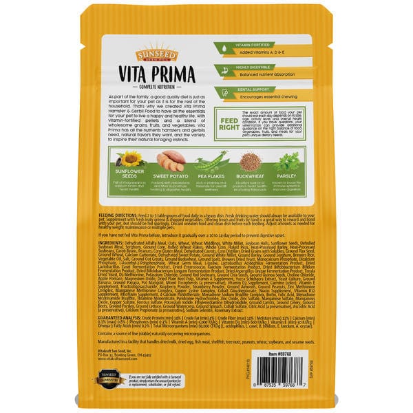 Sunseed Vita Prima Hamster & Gerbil Food - Image 3