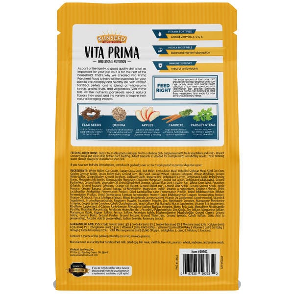 Sunseed Vita Prima Parakeet Food - Image 3