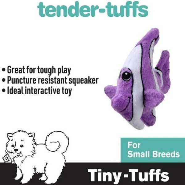 tender-tuffs Tiny Angelfish Plush Dog Toy - Image 2
