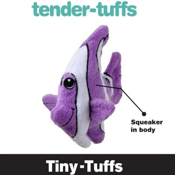 tender-tuffs Tiny Angelfish Plush Dog Toy - Image 3