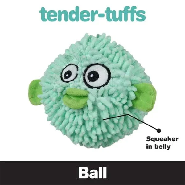 tender-tuffs Pufferfish Plush Dog Toy - Image 3