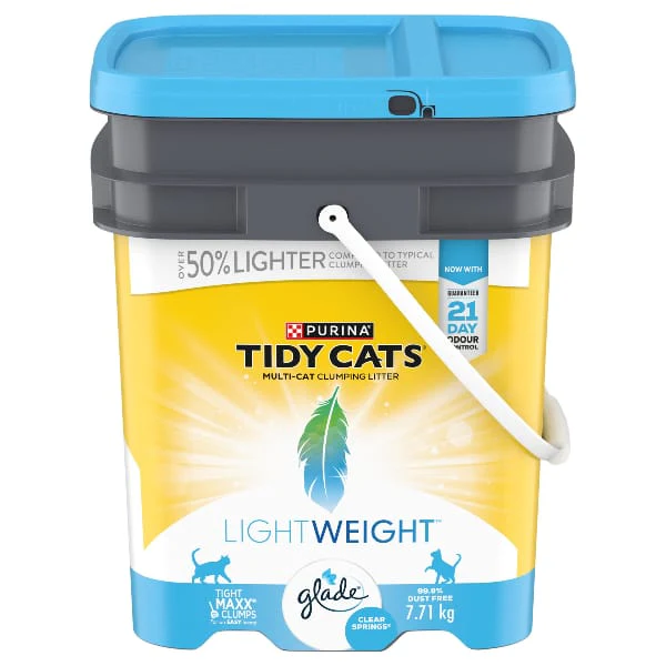 Tidy Cats LightWeight with Glade Clear Springs Multi-Cat Clumping Cat Litter, 7.71kg