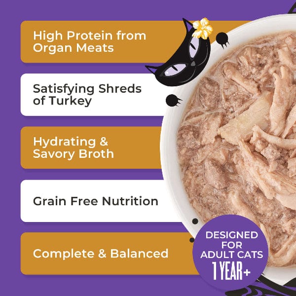Tiki Cat After Dark | Shreds Turkey & Turkey Liver Recipe Canned Cat Food, 3oz - Image 2