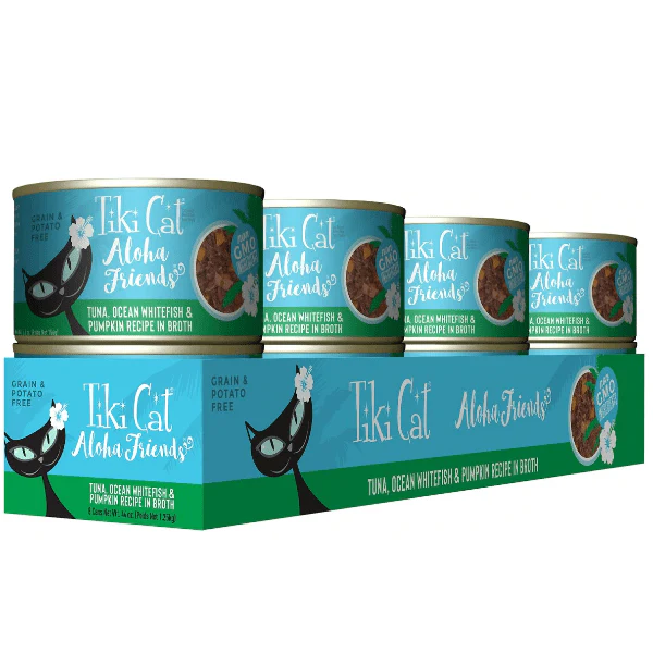 Tiki Cat Aloha Friends | Tuna, Ocean Whitefish & Pumpkin Recipe Canned Cat Food, 5.5oz - Image 8