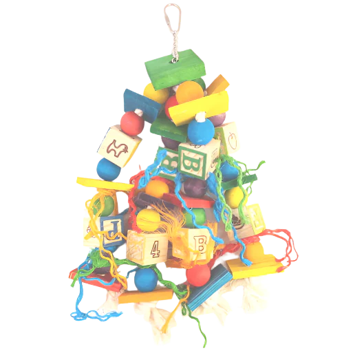 Tweeters ABC Block N Wood Slats Bird Toy