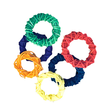 Tweeters Woven Wicker Rings Bird Toy - Image 2