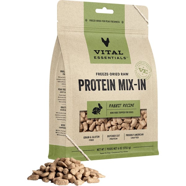 Vital Essentials Freeze-Dried Raw Protein Mix-In Rabbit Recipe Dog Food Topper - Image 2