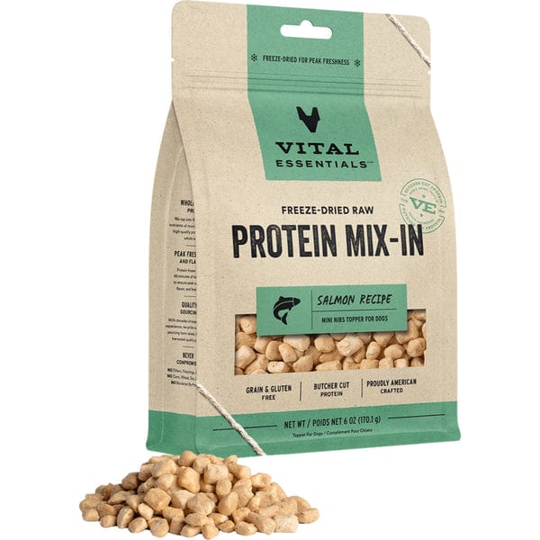 Vital Essentials Freeze-Dried Raw Protein Mix-In Salmon Recipe Dog Food Topper - Image 2