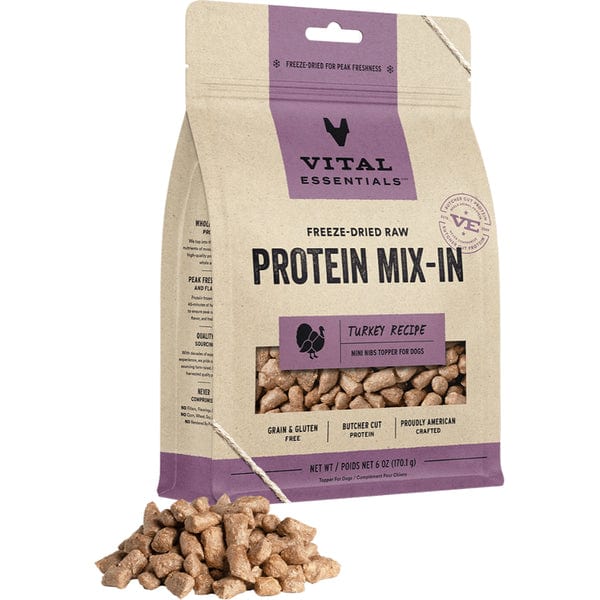 Vital Essentials Freeze-Dried Raw Protein Mix-In Turkey Recipe Dog Food Topper - Image 2