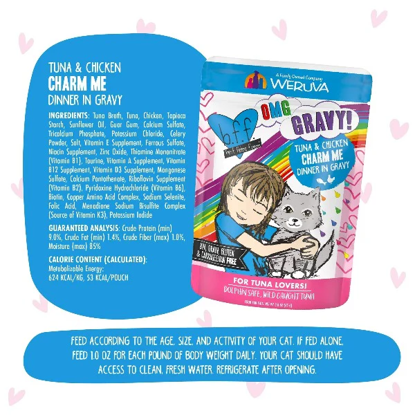 B.F.F. Charm Me Tuna & Chicken Dinner in Gravy Pouch Cat Food - Image 4