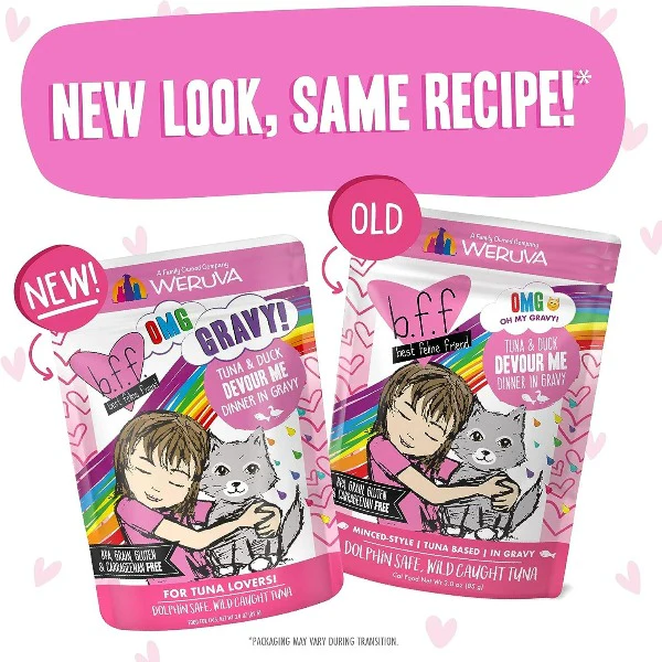 B.F.F. Devour Me Tuna & Duck Dinner in Gravy Pouch Cat Food - Image 7