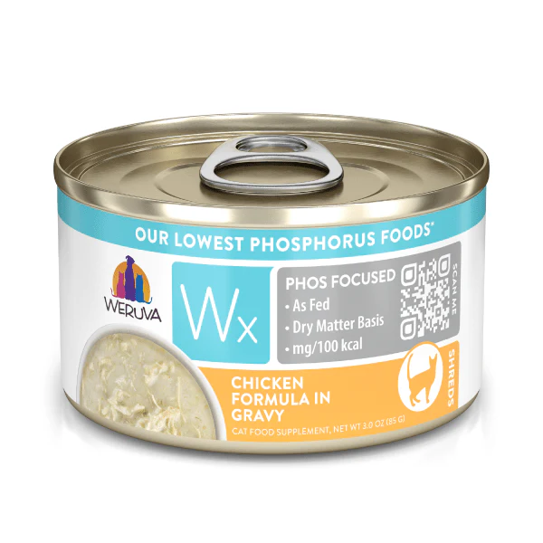 Weruva Wx Phos Focused Chicken in Gravy Canned Cat Food Supplement, 3oz