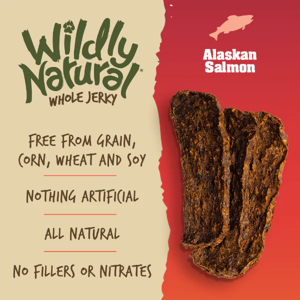 Wildly Natural Whole Jerky Alaskan Salmon Dog Treats - Image 4